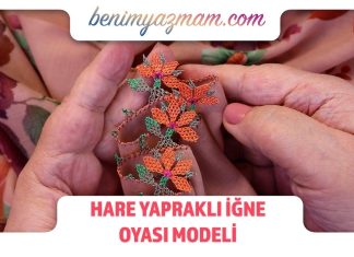 4 Yapraklı Çiçekli İğne Oyası Yapılışı - İğne Oyaları - büyük çiçekli iğne oyası modelleri en güzel en yeni iğne oyası modelleri iğne oyası iğne oyası modelleri yeni iğne oyası örnekleri tülbent