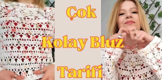 Yakadan Başlama Örgü Bluz Yapılışı - Örgü Modelleri - ajurlu örgü bluz kolay örgü bluz örgü bluz modelleri anlatımlı yazlık örgü bluz modelleri ve yapılışları