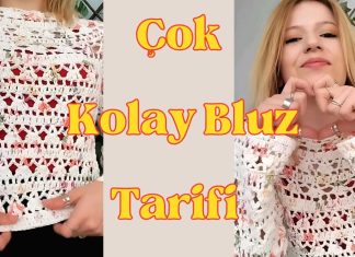 Yakadan Başlama Örgü Bluz Yapılışı - Örgü Modelleri - ajurlu örgü bluz kolay örgü bluz örgü bluz modelleri anlatımlı yazlık örgü bluz modelleri ve yapılışları