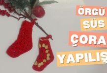 Altıgen Motiften Çorap Nasıl Örülür? - Örgü Modelleri - altıgen motif örnekleri evde yılbaşı ağacı süsü yapımı tığ işi yılbaşı ağacı süsleri yılbaşı süsleri yapımı yün örgü çorap