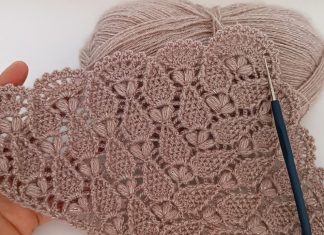 Tığla Örgü Üçgen Şal Yapılışı - Örgü Modelleri - alize örgü şal modelleri el örgü şal modelleri kolay örgü şal modelleri yeni örgü şal modelleri