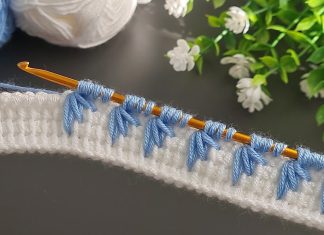 Tunus İşi Yaprak Örgü Modeli Yapılışı - Örgü Modelleri - tunus işi tunus işi iki renkli tunus işi lif modelleri tunus işi örgü modelleri yapılışı tunus örgüsü