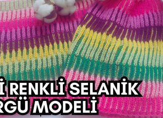 İki Renkli Selanik Nasıl Örülür? - Örgü Modelleri - gerçek selanik örgüsü sarkmayan selanik örneği selanik örgü selanik örgü atkı selanik örgü modelleri