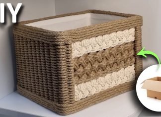 Karton Kutudan Sepet yapımı - Kendin Yap - hediye kutu kaplama karton kutu kaplama teknikleri küçük karton kutudan neler yapılır kutu kaplama fikirleri kutudan ne yapılır kolay