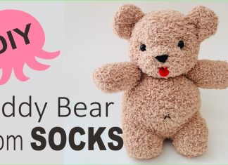 Çoraptan Teddy Ayıcık Yapımı - Dikiş - ayıcık nasıl yapılır çoraptan ayıcık yapımı çoraptan kukla çoraptan oyuncak yapımı kolay kumaştan oyuncak ayı yapımı