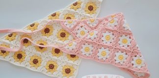 Motifli Bandana Yapılışı - Örgü Modelleri - en yeni bandana modelleri tığ işi bandana modelleri yazlık örgü bandana modelleri