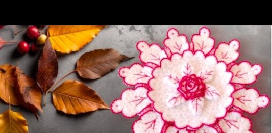 Yapraklı Yuvarlak Lif Yapılışı - Lif Modelleri - en güzel çeyizlik lif modelleri lif yapımı yeni lif modelleri yuvarlak lif modelleri