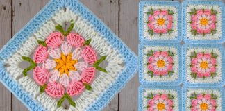 Papatya Kare Motif Yapımı - Örgü Bebek Battaniyesi Modelleri - anlatımlı örgü bebek battaniyesi kolay kare motif yapımı papatya motif örnekleri tığ işi kare motif örnekleri