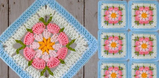 Papatya Kare Motif Yapımı - Örgü Bebek Battaniyesi Modelleri - anlatımlı örgü bebek battaniyesi kolay kare motif yapımı papatya motif örnekleri tığ işi kare motif örnekleri