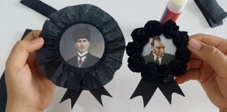 10 Kasım Atatürk'ü Anma Rozet Yapımı - Okul Öncesi Etkinlikleri - 