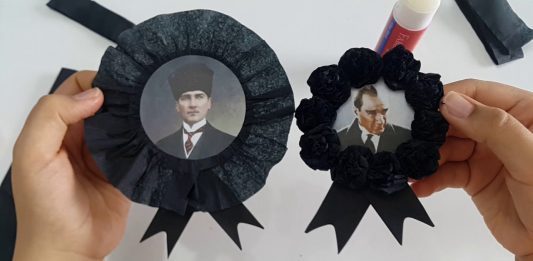 10 Kasım Atatürk'ü Anma Rozet Yapımı - Okul Öncesi Etkinlikleri - 