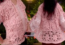 Çiçek Motifli Örgü Yelek Yapılışı - Örgü Modelleri - el örgüsü yelek modelleri kadın el örgüsü yelek modelleri modern genç yelek modelleri yeni yelek modellerini göster
