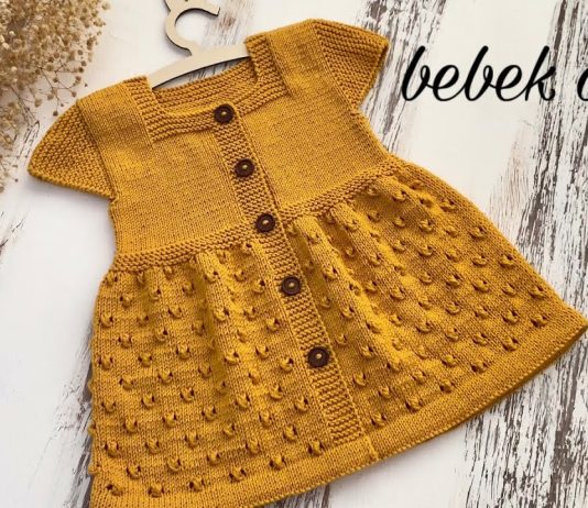 Kız Bebek Örgü Elbise Yapımı - Bebek Örgü Modelleri - bebek örgü elbise kız bebek örgü elbise anlatımlı kız bebek örü elbise modelleri