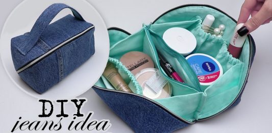 Fermuarlı Makyaj Çantası Nasıl Dikilir? - Dikiş - astarlı kumaş çanta dikimi astarlı makyaj çantası dikimi eski kot pantolon değerlendirme kolay makyaj çantası dikimi kot çanta dikimi kumaş çanta modelleri ve yapılışları