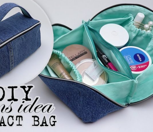 Fermuarlı Makyaj Çantası Nasıl Dikilir? - Dikiş - astarlı kumaş çanta dikimi astarlı makyaj çantası dikimi eski kot pantolon değerlendirme kolay makyaj çantası dikimi kot çanta dikimi kumaş çanta modelleri ve yapılışları