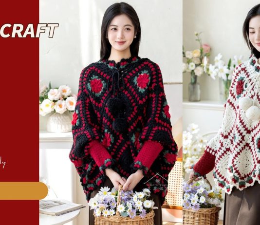 Motifli Panço Nasıl Örülür? - Örgü Modelleri - el örgü hırka modelleri kadın örgü panço kapşonlu örgü panço yapımı kolay örgü panço modelleri panço örgü modelleri anlatımlı