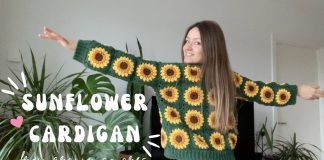 Ayçiçeği Kare Motif Yapılışı - Örgü Modelleri - kare motif örnekleri kare motif örnekleri yapılışı kolay kare motif yapımı tığ işi kare motif örnekleri 1