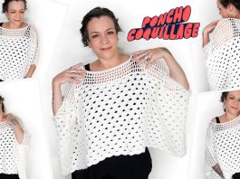 Tığ İşi Örgü Panço Yapılışı - Örgü Modelleri - 2 parçadan örgü panço açıklamalı yazlık merserize bluz modeli anlatımlı yazlık merserize örgü modelleri büyükler için panço modeli kolay panço yapımı