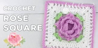 Gül Kare Motif Yapımı - Örgü Bebek Battaniyesi Modelleri - güllü motif kare motif modelleri kare motif örnekleri yapılışı kolay kare motif modelleri tığ işi
