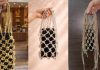 Makrome Işıltılı Telefon Çantası Yapılışı - Örgü Modelleri - makrome telefon çantası yapımı parlak çanta polyester makrome telefon çantası sparkly bag taşlı çanta telefon çantası örgü modelleri