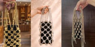 Makrome Işıltılı Telefon Çantası Yapılışı - Örgü Modelleri - makrome telefon çantası yapımı parlak çanta polyester makrome telefon çantası sparkly bag taşlı çanta telefon çantası örgü modelleri