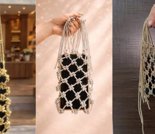 Makrome Işıltılı Telefon Çantası Yapılışı - Örgü Modelleri - makrome telefon çantası yapımı parlak çanta polyester makrome telefon çantası sparkly bag taşlı çanta telefon çantası örgü modelleri