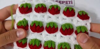 Kare Çilek Lif Modeli - Lif Modelleri - çilek lif modelleri çilek modeli lif yapımı çilekli lif modelleri videosu güzel lif modelleri