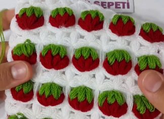 Kare Çilek Lif Modeli - Lif Modelleri - çilek lif modelleri çilek modeli lif yapımı çilekli lif modelleri videosu güzel lif modelleri