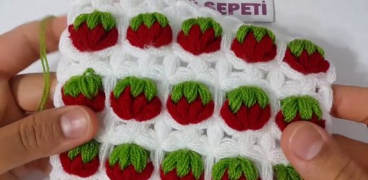 Kare Çilek Lif Modeli - Lif Modelleri - çilek lif modelleri çilek modeli lif yapımı çilekli lif modelleri videosu güzel lif modelleri