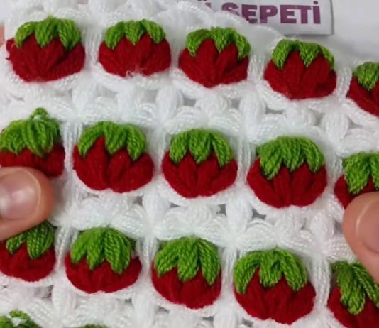 Kare Çilek Lif Modeli - Lif Modelleri - çilek lif modelleri çilek modeli lif yapımı çilekli lif modelleri videosu güzel lif modelleri