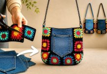 Örgü İle Kot Pantolondan Çanta Yapımı - Dikiş - eski kottan çanta modelleri kot çanta modelleri uygulamalı kot pantolon paçasından çanta yapımı kot pantolondan çanta modelleri pinterest kot pantolondan çanta yapımı