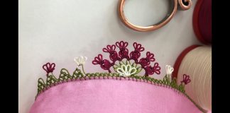 Yeni İğne Oyası Örneği Yapılışı - İğne Oyaları - düz iğne oyası modelleri en güzel tülbent iğne oyaları iğne oyası yapılışı yeni iğne oyası önekleri tülbent