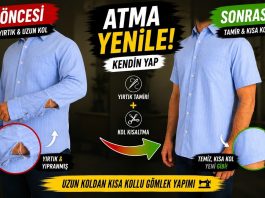 Yırtılan Gömlek Nasıl Tamir Edilir? - Dikiş - dikerek delik kapatma evde dikiş öğreniyorum gömlek kolu nasıl katlanır gömlek kolu nasıl kısaltılır kumaşta delik kapatma yırtık kapatma teknikleri