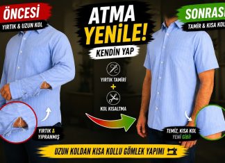 Yırtılan Gömlek Nasıl Tamir Edilir? - Dikiş - dikerek delik kapatma evde dikiş öğreniyorum gömlek kolu nasıl katlanır gömlek kolu nasıl kısaltılır kumaşta delik kapatma yırtık kapatma teknikleri