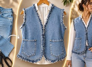 Kot Pantolondan Yelek Nasıl Yapılır? - Dikiş - eski kot pantolon geri dönüşüm eski kot pantolondan neler yapılabilir eski kot pantolondan yelek yapımı kot kumaştan yelek modelleri