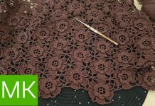 Gül Motifli Örgü Şal Yapımı - Örgü Modelleri - en yeni tığ işi şal modelleri güllü şal modelleri yapılışı güllü şal örgü modelleri kolay örgü şal modelleri