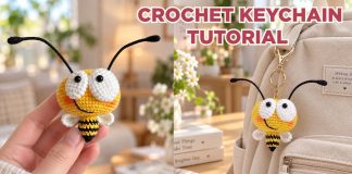 Adım Adım Sevimli Arı Anahtarlık Yapılışı - Amigurumi - amigurumi anahtarlık modelleri ve yapılışları amigurumi anahtarlık yapımı kolay kolay örgü anahtarlık modelleri örgü anahtarlık modelleri pinterest tığ işi anahtarlık modelleri