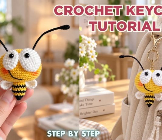 Adım Adım Sevimli Arı Anahtarlık Yapılışı - Amigurumi - amigurumi anahtarlık modelleri ve yapılışları amigurumi anahtarlık yapımı kolay kolay örgü anahtarlık modelleri örgü anahtarlık modelleri pinterest tığ işi anahtarlık modelleri