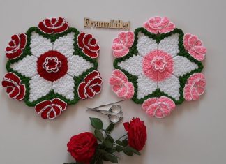 Güllü Lif Yapımı - Lif Modelleri - banyo lif örnekleri yapılışı anlatımlı lif örnekleri lif yapımı yeni yuvarlak lif modelleri yuvarlak güllü lif modelleri