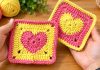 Kalpli Kare Motif Yapımı - Örgü Bebek Battaniyesi Modelleri - kalp motif yapımı kare motif örnekleri yapılışı kolay örgü kalp yapımı pinterest kare motifler tığ işi kare motif örnekleri