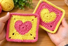 Kalpli Kare Motif Yapımı - Örgü Bebek Battaniyesi Modelleri - kalp motif yapımı kare motif örnekleri yapılışı kolay örgü kalp yapımı pinterest kare motifler tığ işi kare motif örnekleri