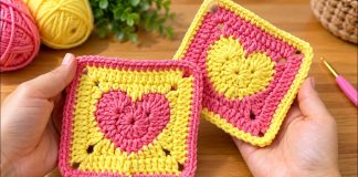Kalpli Kare Motif Yapımı - Örgü Bebek Battaniyesi Modelleri - kalp motif yapımı kare motif örnekleri yapılışı kolay örgü kalp yapımı pinterest kare motifler tığ işi kare motif örnekleri