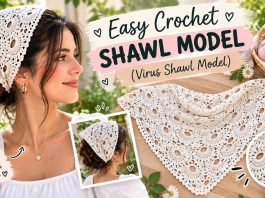 Tığ İşi Kolay Şal Yapımı - Örgü Modelleri - örgü bandana pinterest örgü bandana yapımı örgü şal modelleri tığ işi şal modelleri açıklamalı tığ işi şal örnekleri üçgen kolay tığ işi şal modelleri