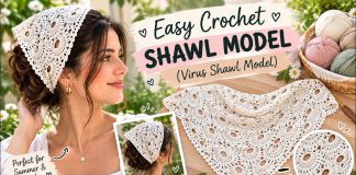 Tığ İşi Kolay Şal Yapımı - Örgü Modelleri - örgü bandana pinterest örgü bandana yapımı örgü şal modelleri tığ işi şal modelleri açıklamalı tığ işi şal örnekleri üçgen kolay tığ işi şal modelleri