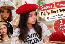 2 Saatte 1 Yumak İple Bere Nasıl Örülür? - Örgü Modelleri - bayan bere örgü modelleri farklı bere modelleri Fransız beresi nasıl örülür ressam şapkası örgü modelleri tığ işi ressam beresi anlatımlı