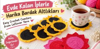 Evde Kalan İplerle Bardak Altlığı Yapımı - Örgü Modelleri - bardak altlığı örgü pinterest evde bardak altlığı yapımı kolay bardak altlığı yapımı örgü bardak altlığı modelleri ve yapılışı tığ işi bardak altlığı modelleri