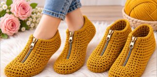 Fermuarlı Patik Nasıl Örülür? - Patik Modelleri - el örgüsü patik modelleri kolay patik çeyizlik tığ işi patik modelleri tek renk tığ işi patik modelleri yeni tığ işi patik modelleri