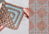 İki Renkli Kare Motif Yapılışı - Örgü Modelleri - kare motif modelleri kare motif örnekleri yapılışı kolay kare motif yapımı tığ işi kare motif örnekleri 1
