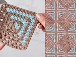 İki Renkli Kare Motif Yapılışı - Örgü Modelleri - kare motif modelleri kare motif örnekleri yapılışı kolay kare motif yapımı tığ işi kare motif örnekleri 1