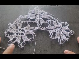 Kare Motifli Üçgen Şal Yapılışı - Örgü Modelleri - motifli şal modelleri ve yapılışı motifli üçgen şal modelleri tığ işi şal modelleri açıklamalı üçgen motifli şal yapımı